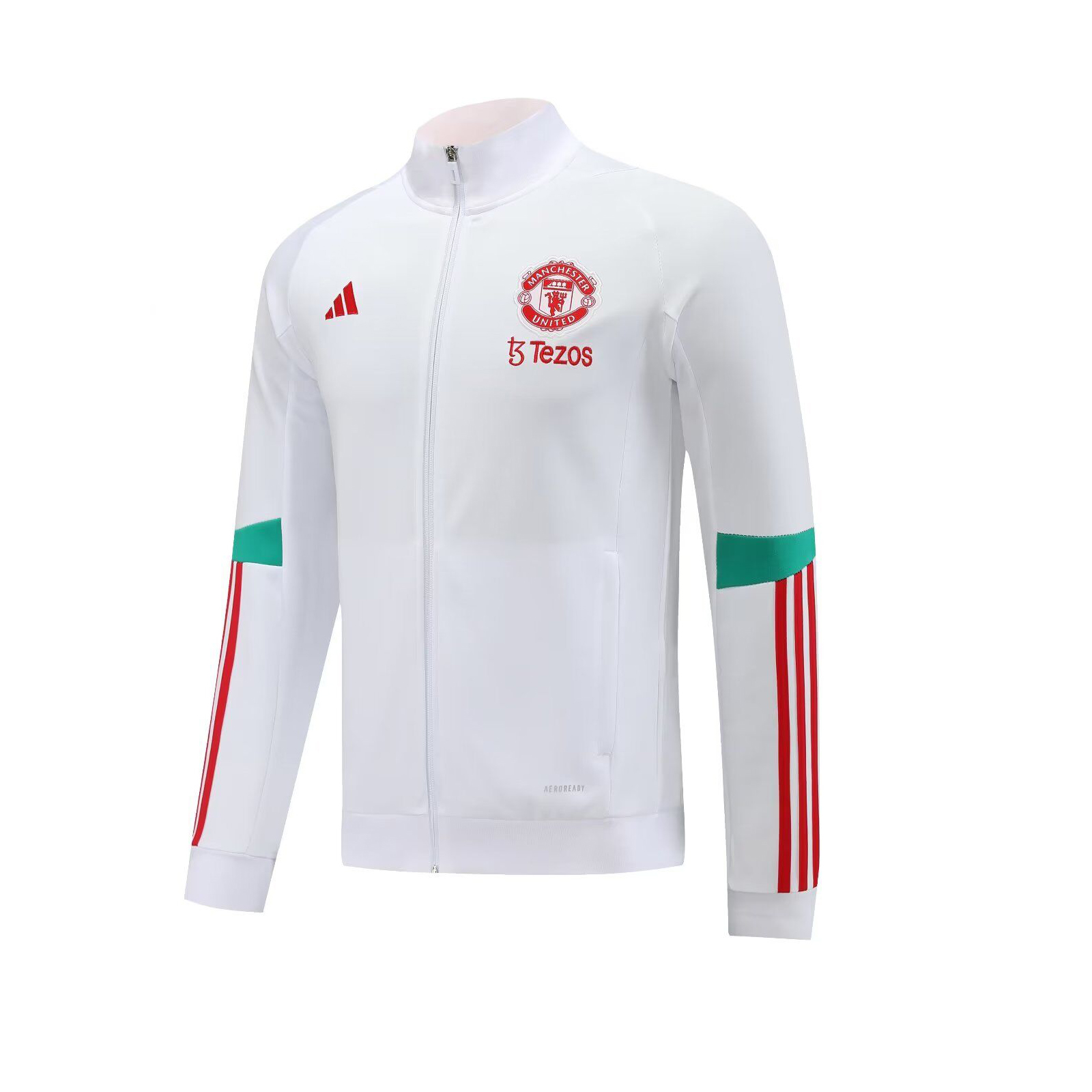 AAA Quality Manchester Utd 23/24 Jacket - White/Red/Green